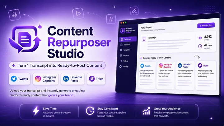 Vignette Content Repurposer Studio